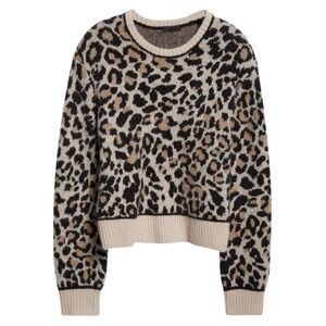 NWOT ATM Leopard Jacquard Sweater
